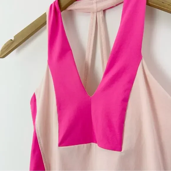 Lululemon Open Soul Halter Neck Tank Parfait Pink Pinkelicious Size 4 - Picture 2 of 7